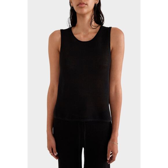 Venroy Knitted Tank - S - Navy - Picture 4 of 6